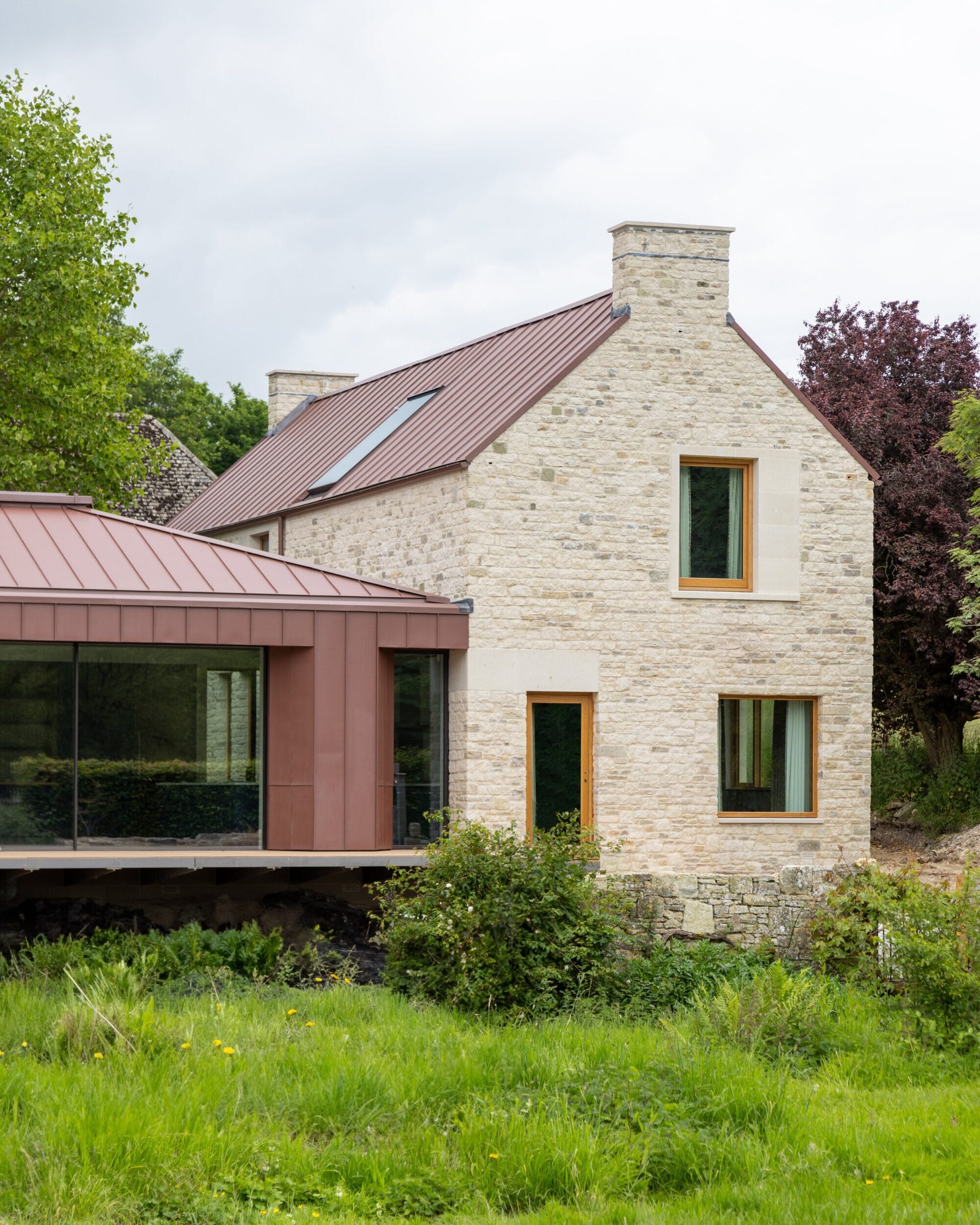 House at a former mill Salisbury MHB Steel Cotswold Windows Stonewood Design